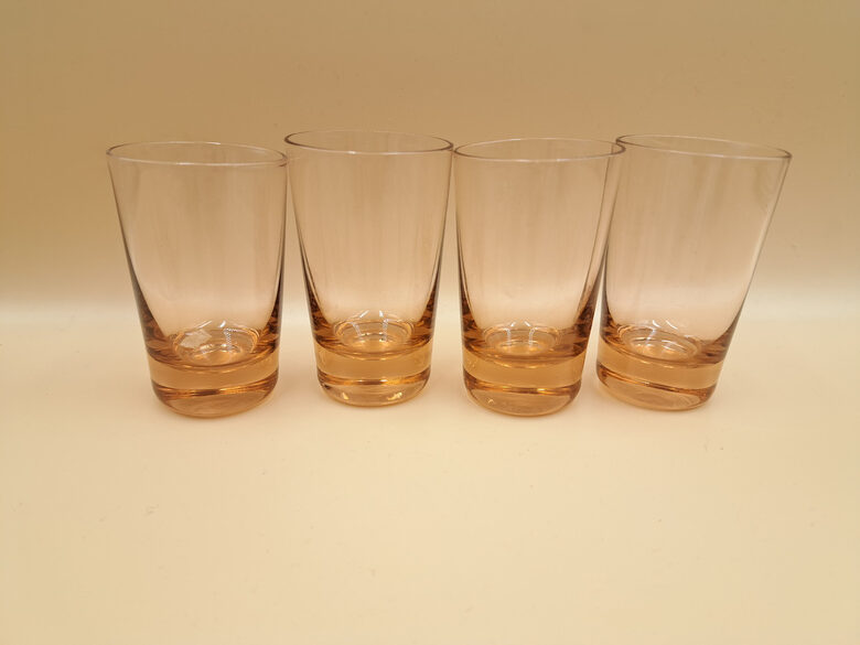 Laškrāsas stikla glazīšu 75ml komplekts 4 personām, Līvānu stikla fabrika (Stikla gl 388)