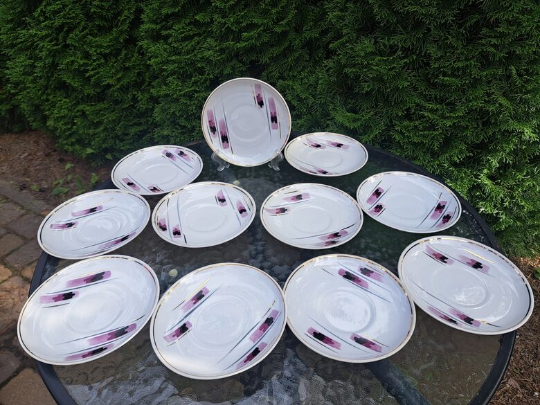 Apakštases, tējas servīze "Viola" ar violetu apgleznojumu, PFF (Viola 15)