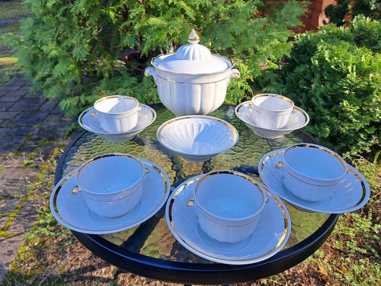 Eleganta zupas/buljona servīze 5 personām, Korosteņa  (Korosten 64)