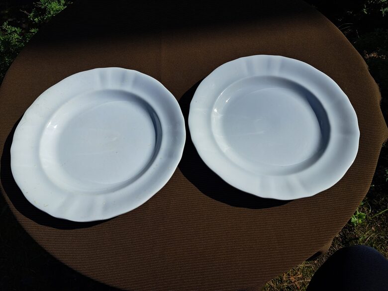 Balto šķīvju komplekts - 2 personām. Diam. 23,5cm (Citi rpt 318)