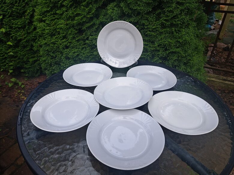 Maizes šķīvji d=17,5cm pilnīgi balts, forma "Māra", taisna mala, RPR (Māra pusdienu 178)