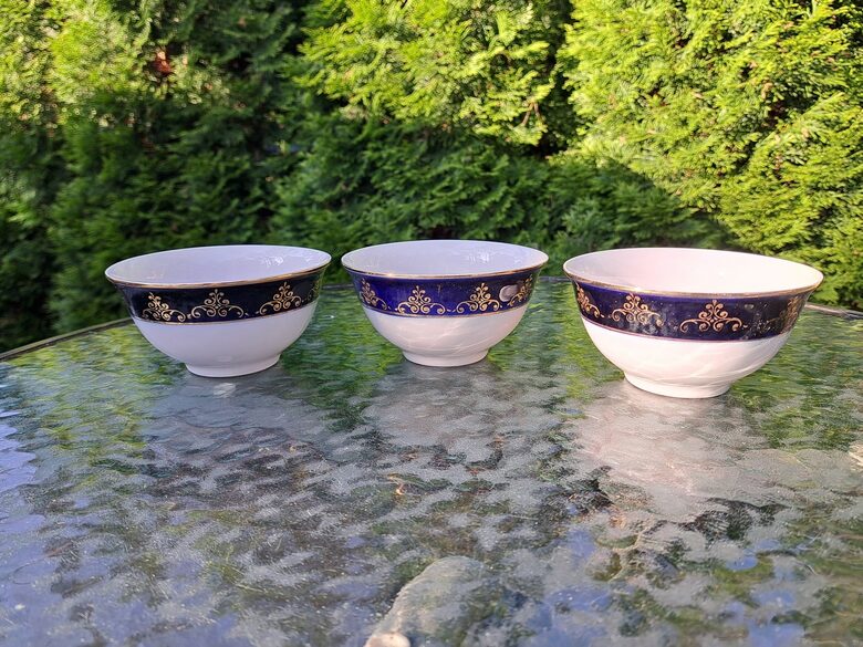 Bļodiņa(piāla) mazā ar kobalta ar zeltu malu, servīze "Austrumu" (Austrumu 37)