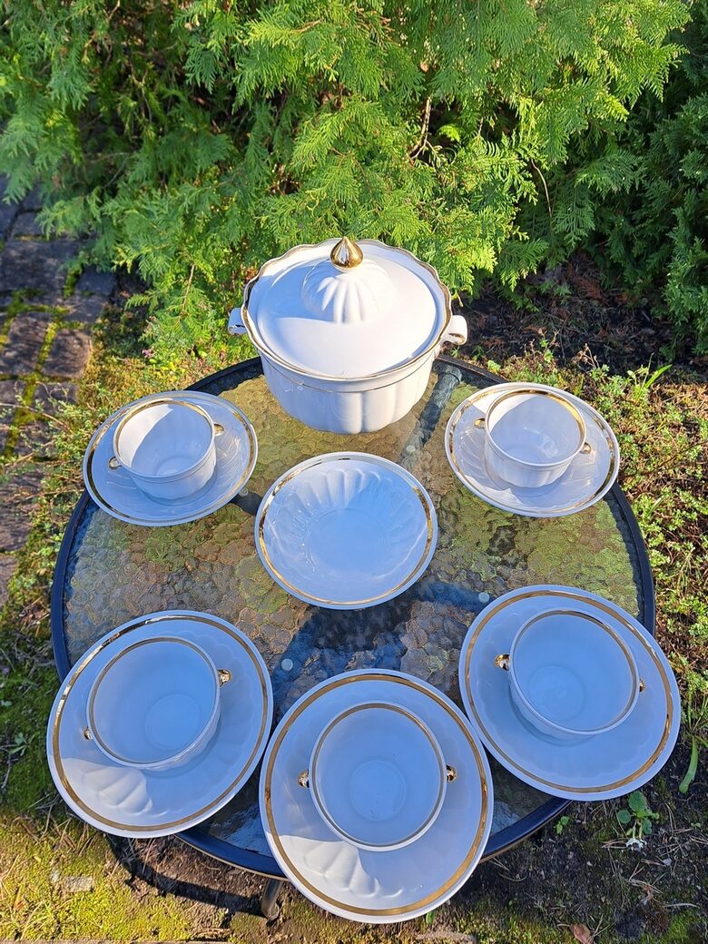 Eleganta zupas/buljona servīze 5 personām, Korosteņa  (Korosten 64)