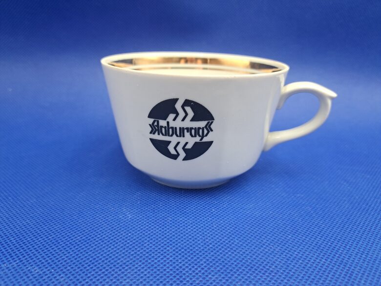Krūzīte tējas 200ml ar logo un uzrakstu "Staburags" (restorāns Rīgā), foma "Karīna", RPR (LOGO 59)