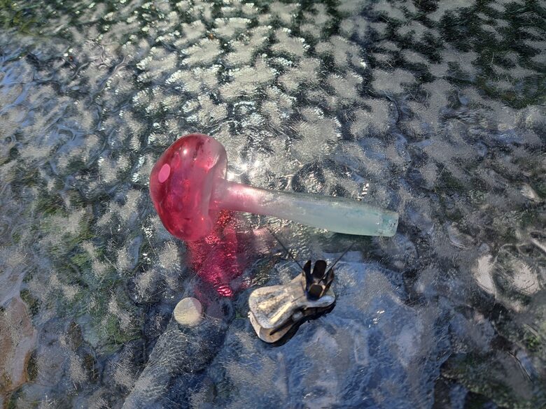 Eglīšu rotājumi -  Mušmire ar rozā cepurīti (Egle sēnes 09)