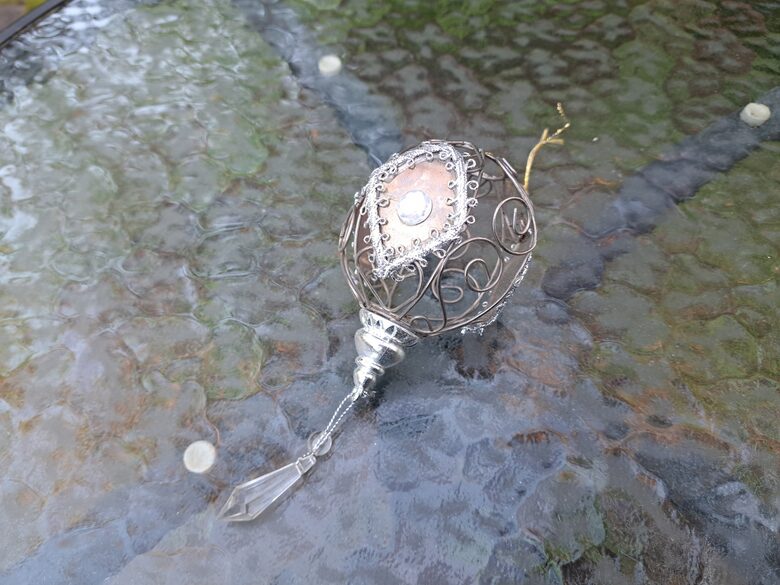 Laterna zudraba, stieple, plastiks. Augstums - 15cm (Egle laterna 11)