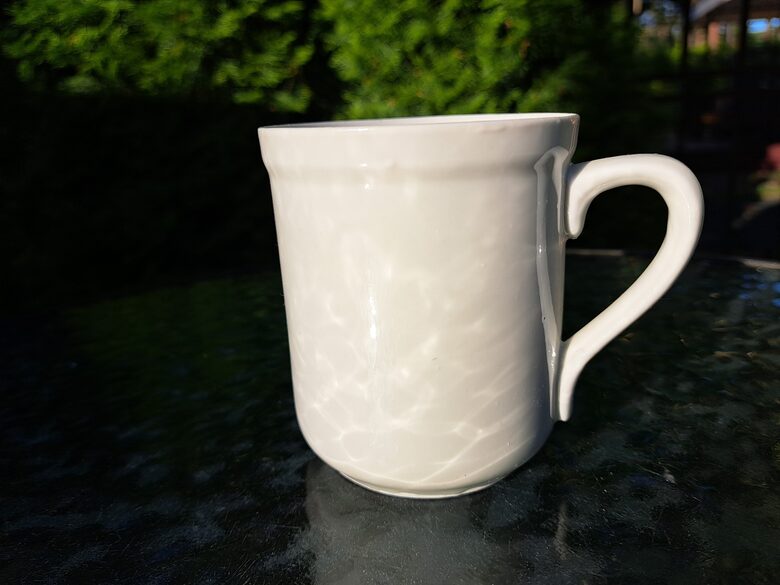 Taisna pilnīgi balta krūze, RPR. Tilpums 300ml (Buljona 192)