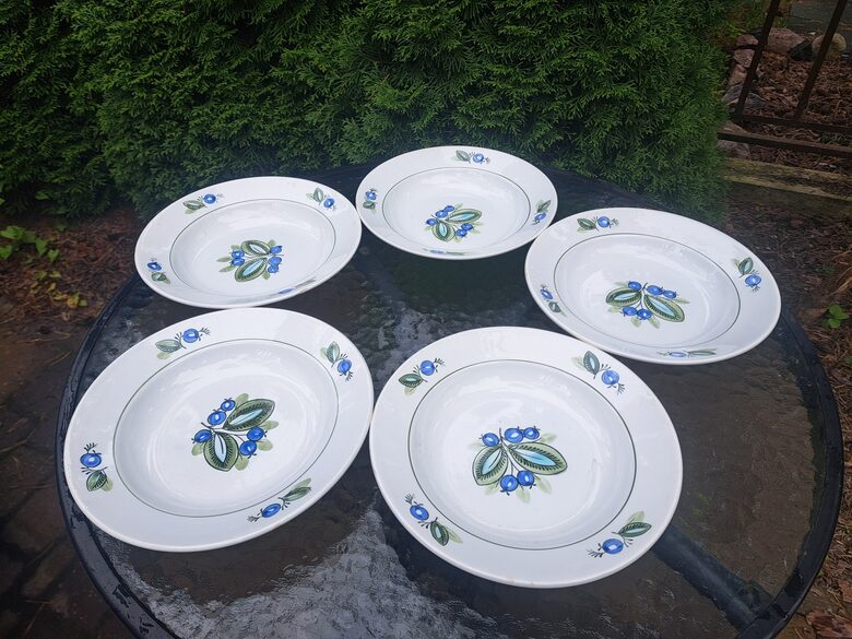 Zupas šķīvju (pusporcija) d=20cm ar košām mellenēm komplekts 5 peresonām, ZIK (ZIK 42)