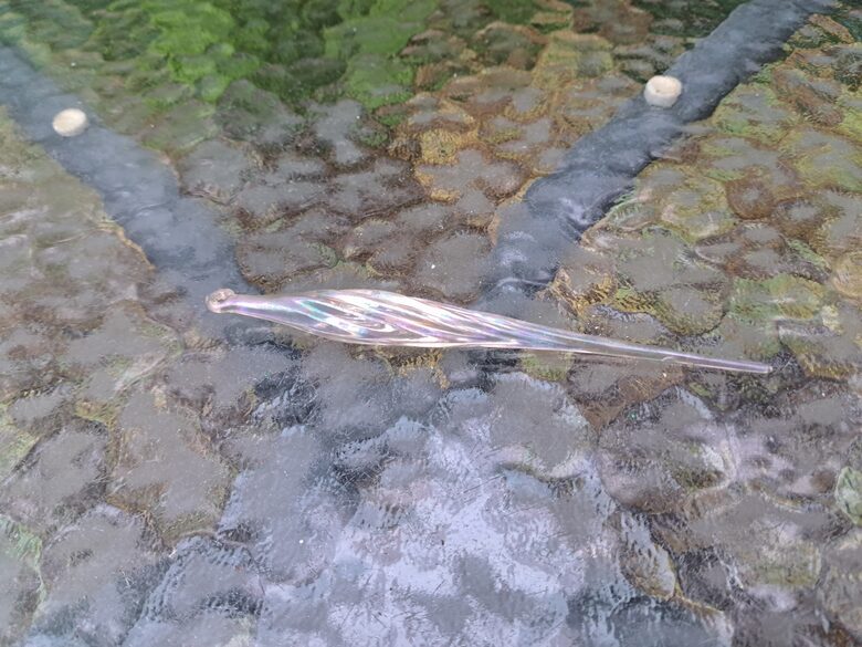 Lāsteka caurspīdīga lustrēta, stikls, h=13,5cm (Egle lāsteka 34)