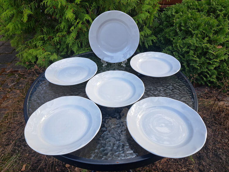 Šķīvji salātu d=20cm, pilnīgi balti, pusdienu servīze "Viktorija", RPR (Viktorija pusd 75)
