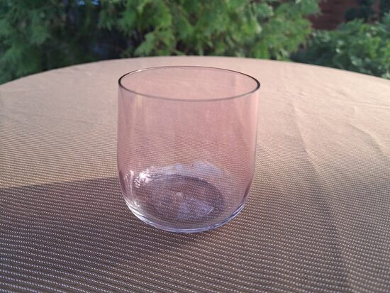 Eleganta un vienkārša zema rozā glāze 200ml, lustrēts pārklājums (Kristāls gl 98)