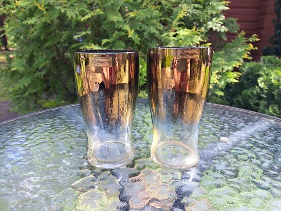 Stikla glāžu komplekts "Sagitta" ar lustretu pārklājumu 2 personām. Tilpums 250ml. (Stikla gl 298)