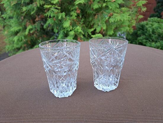 Sulas glāzes ar greznu rokas dimanta gravēšanu, tilp.125ml (Stikla gl 355)
