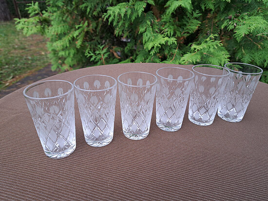 Kristāla glāzīšu 75ml komplekts, 6 personām (Kristāls gl 198)
