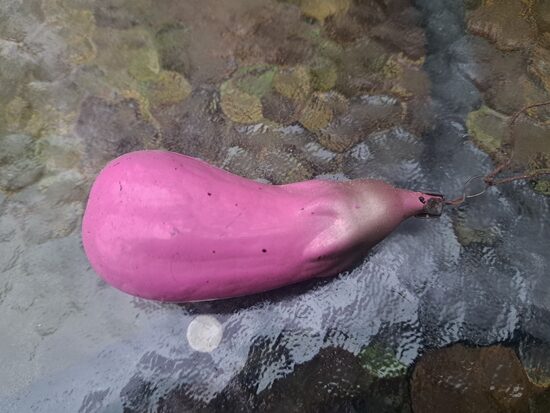 Baklažāns. Stikls, krāsas pārklājums, h=9,5cm (Egle dārzeņi 20)