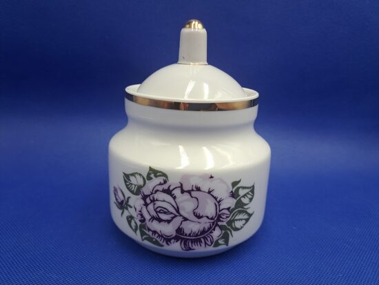 Cukurtrauks no tējas servīzes "Aija-2" ar violetu puķi, RPR (Aija-2 tējas 184)