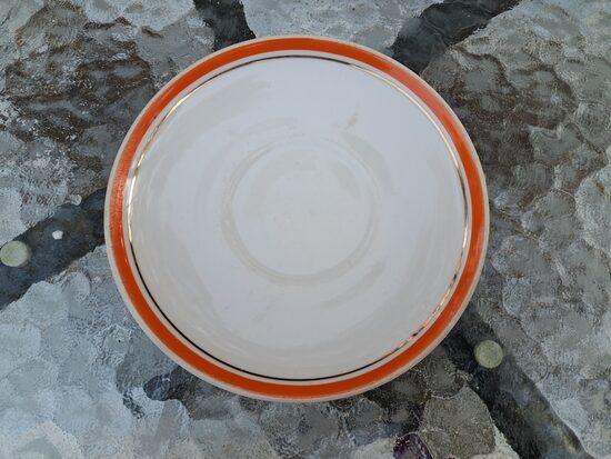 Apakštase D=14,2cm no servīzes Marijka ar sartu platu apvilkumu uz zelta svítru, PFF (Marijka 97)