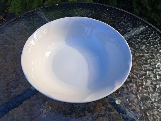 Salātu/kartupeļu bļoda d=24cm pinīgi balts, pusdienu servīze "Viktorija", RPR (Viktorija 93)