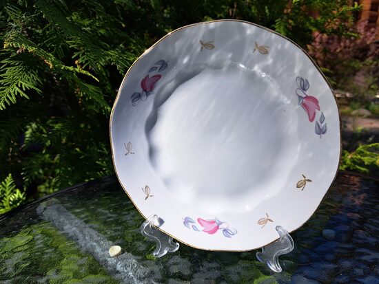 Maizes šķīvji d=17cm ar puķuzirnīšiem, pusdienu servīze "Ārija", RPR (Ārija pusdienu 422)