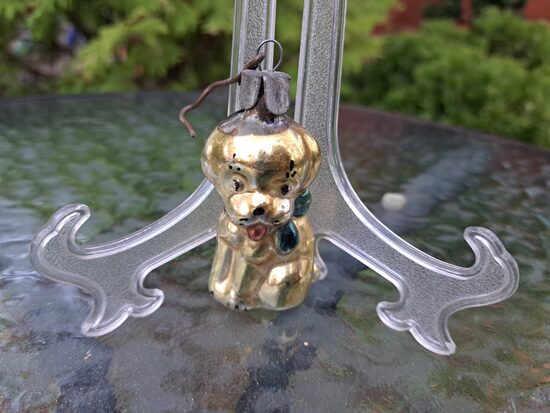 Sunītis dzltens ar zaļu bantīti, augstums 7cm (Egle dzivn 20)