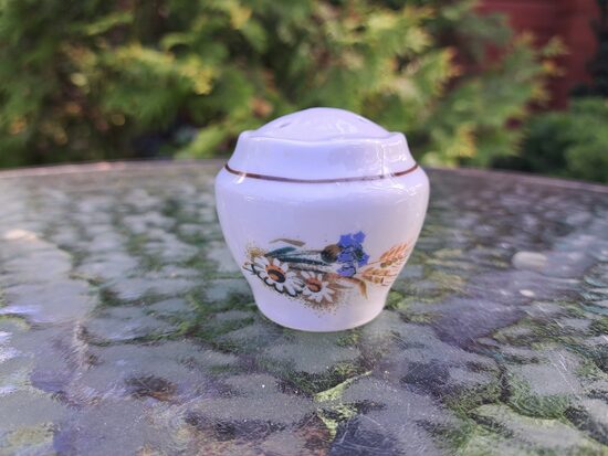 Sāls trauks, pusdienu servīze "Ārija", ar Jāņu pušķi un brūnu apvilkumu, RPR (Ārija pusdienu 421)