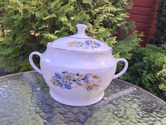 Terīne, pusdienu servīze "Ārija" ar Jāņu pušķi, RPR (Ārija pusdienu 419)