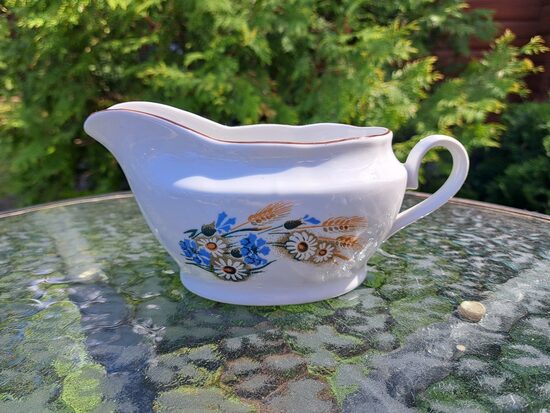 Mērces trauks ar Jāņu pušķi nu brūnu apvilkumu, pusdienu servīze "Ārija", RPR (Ārija pusdienu 420)