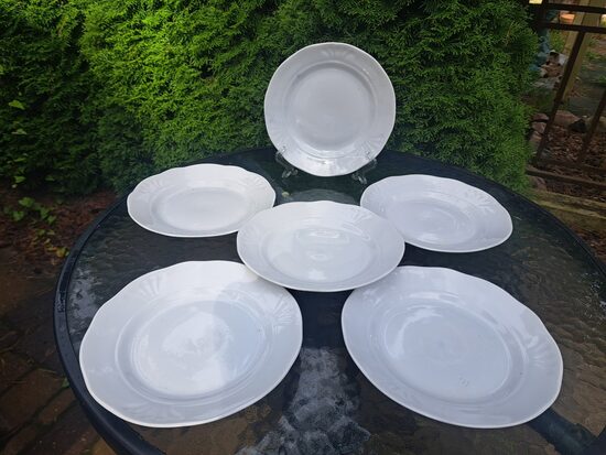 Maizes šķīvji d=17,5cm pilnīgi balts, forma "Māra", viaina mala, RPR (Māra pusdienu 177)