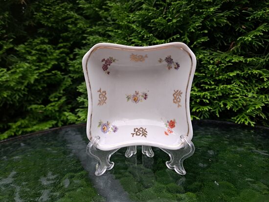 Grezna maza kantaina salātu bļodiņa Nr.1 ar meisena pušķiem un zeltu, PFF (Citi pusd 123)