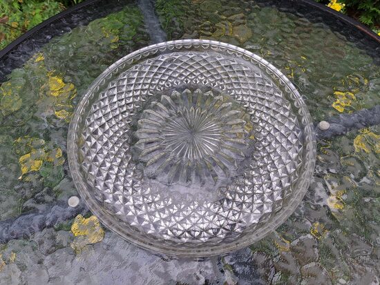 Šķīvis-papalte plakans, presēts stikls, d=25cm (Stikls sk 305)