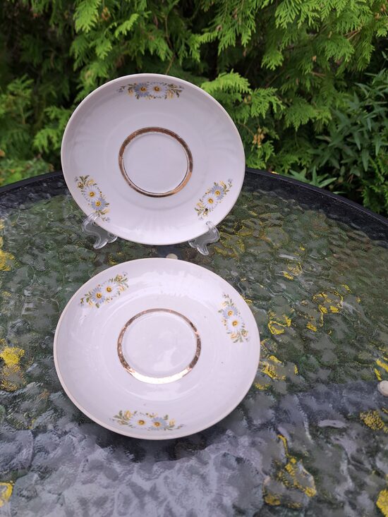 Apakštases, tējas servīze "Māra" ar margrietiņām (Māra tējas 21)