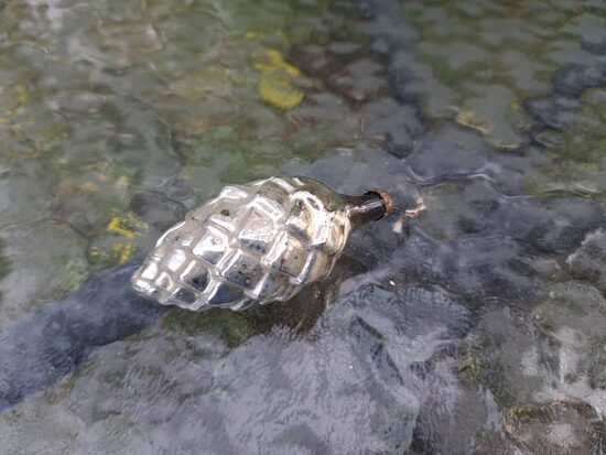 Čiekurs sudraba mazs, 6,5cmx3,3cm (Egle čiekuri 20)