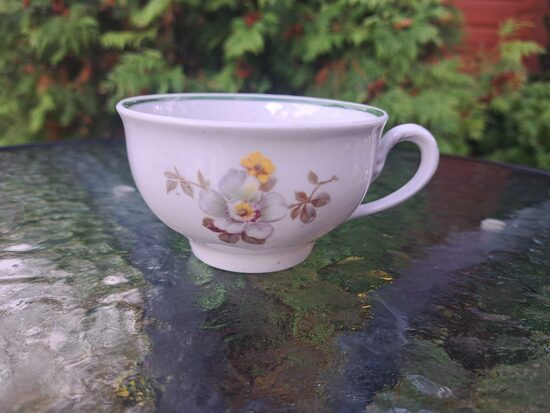 Krūzīte "Rubenss" ar ābeļziediem un zaļu apvilkumu, RKF (Rubenss 134)