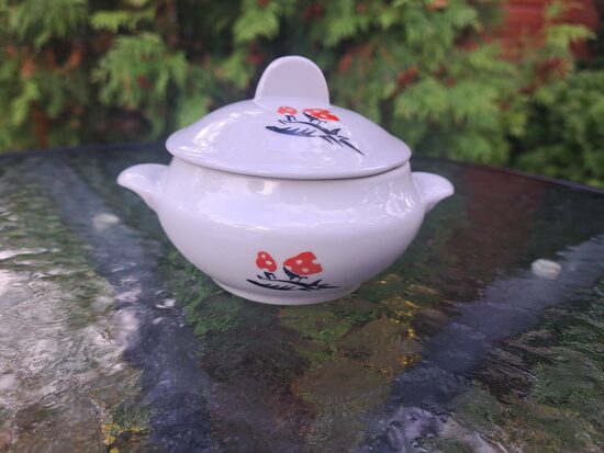 Terīne ar mušmirēm, no leļļu servīzes, PFF (Bērnu 154)