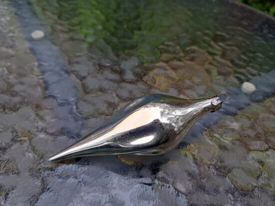 Lāsteka sudraba, 11cmx3,5cm (Egle lāsteka 31)