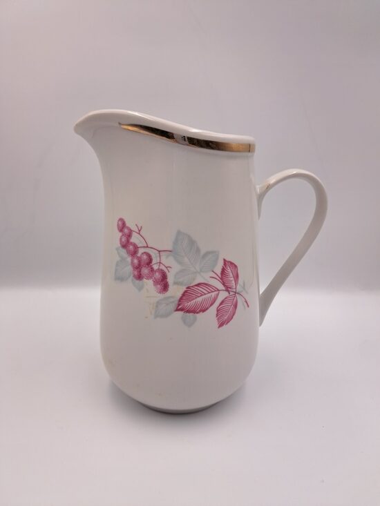 Sulas krūze taisna ar bordo/pelēkām ogām un lapām un zeltu, RPR (Krūze 86)