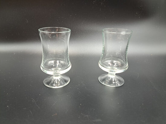 Bezkrāsaina stikla glāzīšu 40ml uz kājiņas komplekts 2 peronām (Stikla gl 391)