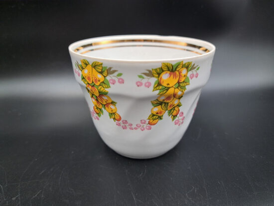 Krūzīte no kompota servīzes ar bumbieru vainagiem un zeltu, RPR (Kompota 34)