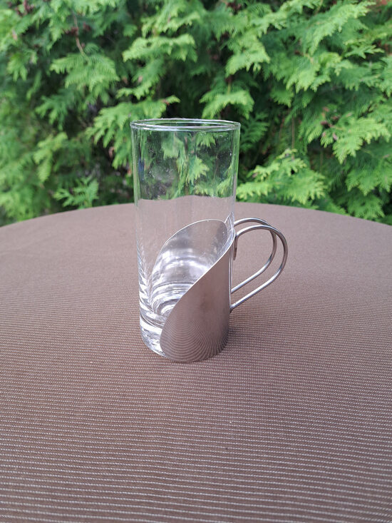 Irish Coffee glāze stikla metāliskajā turētājā, 250ml, h=14cm (Citi st 114)