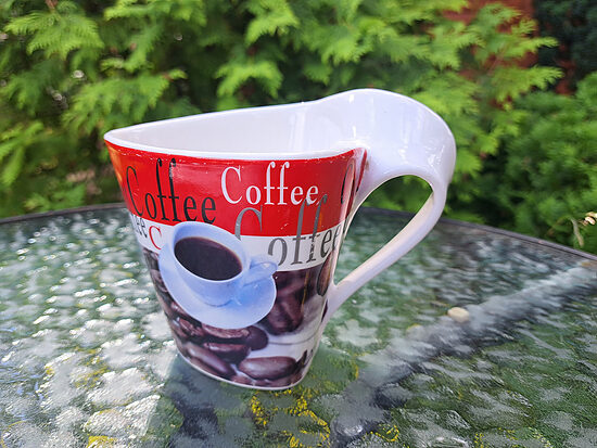 Lielā kafijas krūze ar košu dekolu Coffee, porcelāns, Austrālija. Tilpums 400ml (Citi rpt 353)