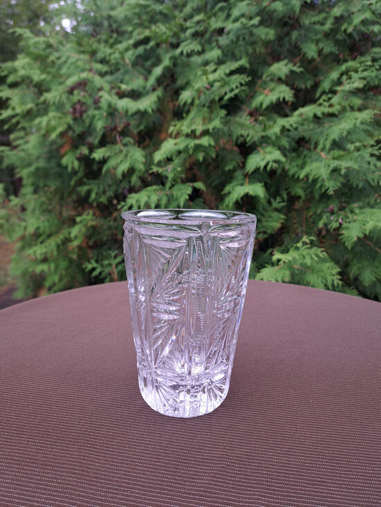 Kristāla vāze "Stari", dimanta griezums, ražotājas, iespējams "Krasnij Oktjabrj", h=14,5cm, d= 9,5cm (Krist vāze 33)