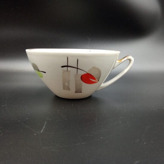 Krūzīte ar zaļu lapiņu, servīze "Sakta", RPF (Sakta 63)