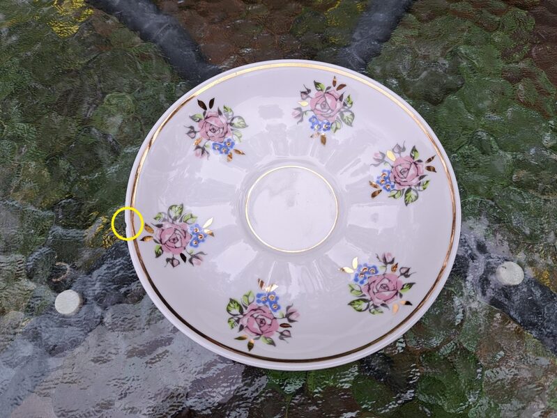 Apakštase no servīzes "Sigulda" ar retu dekolu (rozes ar neaizmirstulītēm), RPR (Sigulda 126)