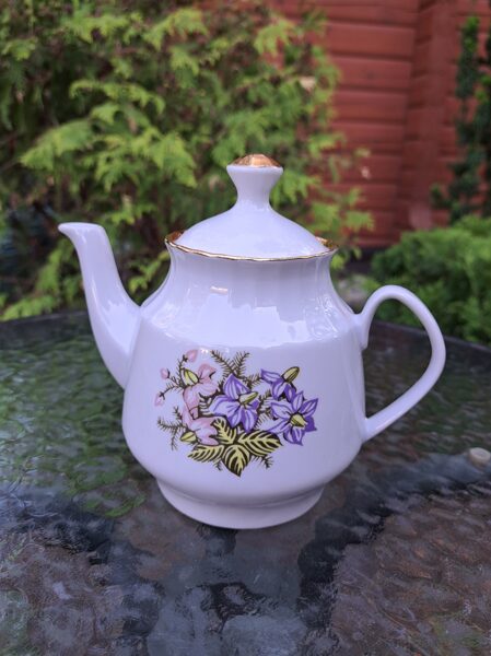 Tējkanna, tējas servīze "Māra", klematis, zelts, RPR (Māra tējas 109)