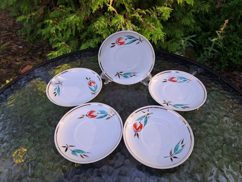 Apakštases ar rokas gleznojumu, kafijas servīze "Aija-2", RPR (Aija-2 kaf 53)