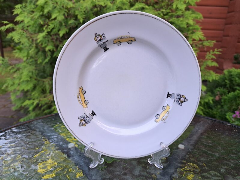 Vintāžs bērnu otra ēdiena šķīvis "Ceļu satiksme" (Bērnu 16)