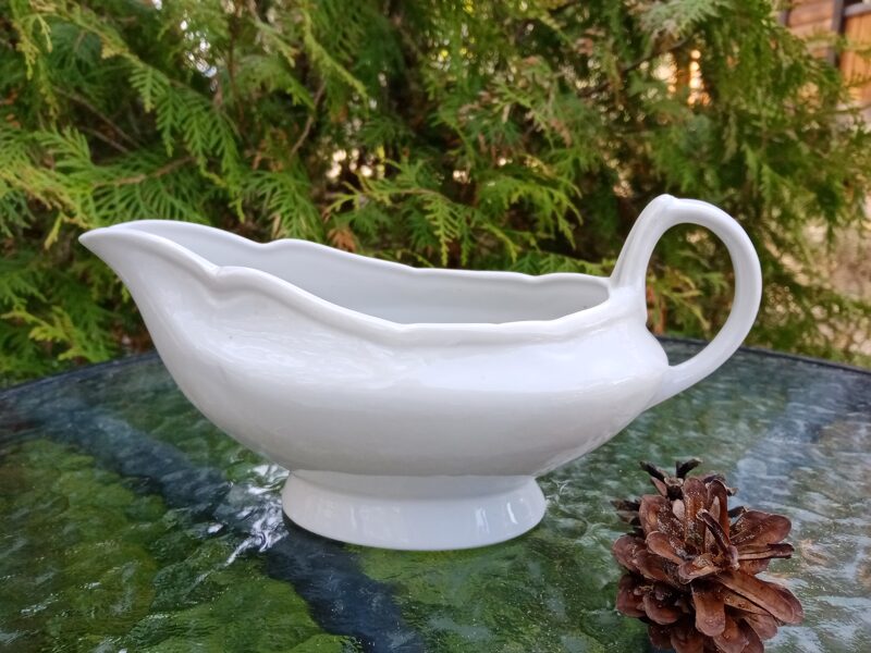 Mērces trauks, pusdienu servīze "Rokoko" balts bez dekola un bez zelta, PFF (Rokoko 47)