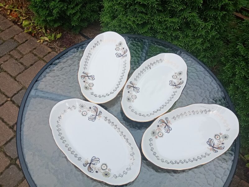 Garenais šķīvis ar bešā-melnu dekolu, pusdienu servīze "Vilnis" 27cm (Vilnis 20)