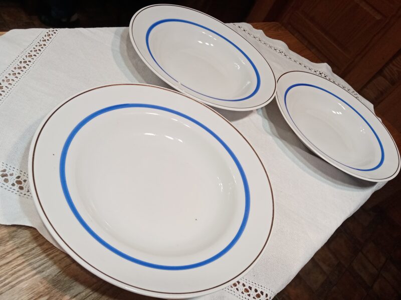 Zupas šķīvis, d=24cm ar zilu svītru (Citi pusd 25)