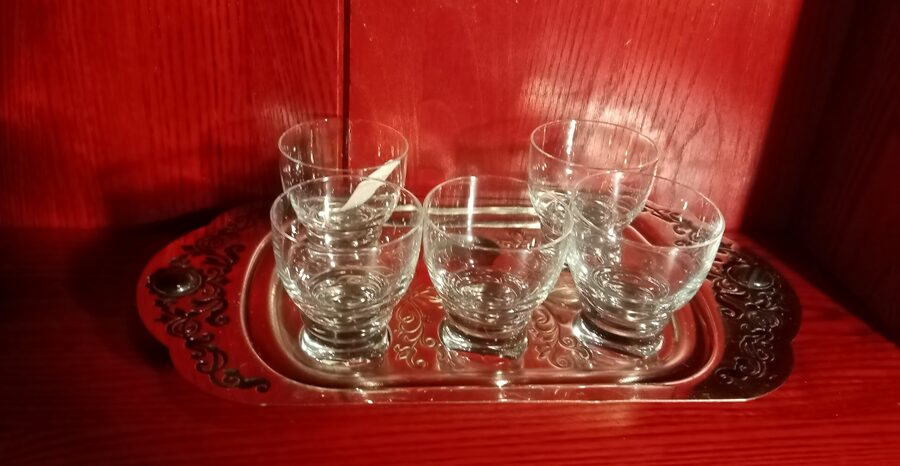 Degvīna komplekts ar papāti 5 personām (Stikla gl 43)